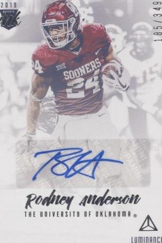 2019 Panini Luminance Rodney Anderson #RI-RA