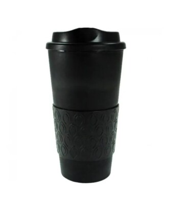 Lot of 12 Pieces - Grip N Go Bold 16oz. Cups   Rubber Grip with Drink Thru Lid