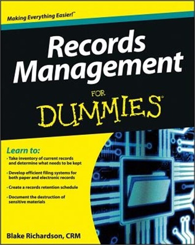 Records Management for Dummies (Paperback or Softback)