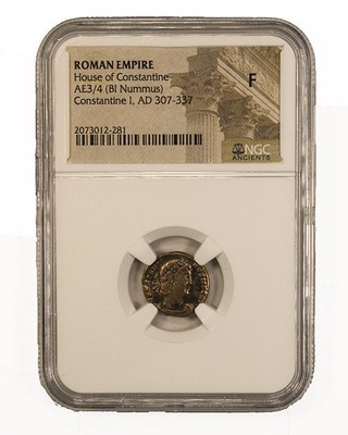 Authentic Roman Coin of Constantine I, The Great (AD 272-337) NGC(F)