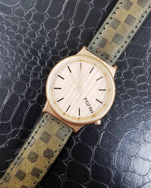 Orologio Da Polso FeiFan Analogico Quarzo Moderno Fashion Scacchi Verde lac