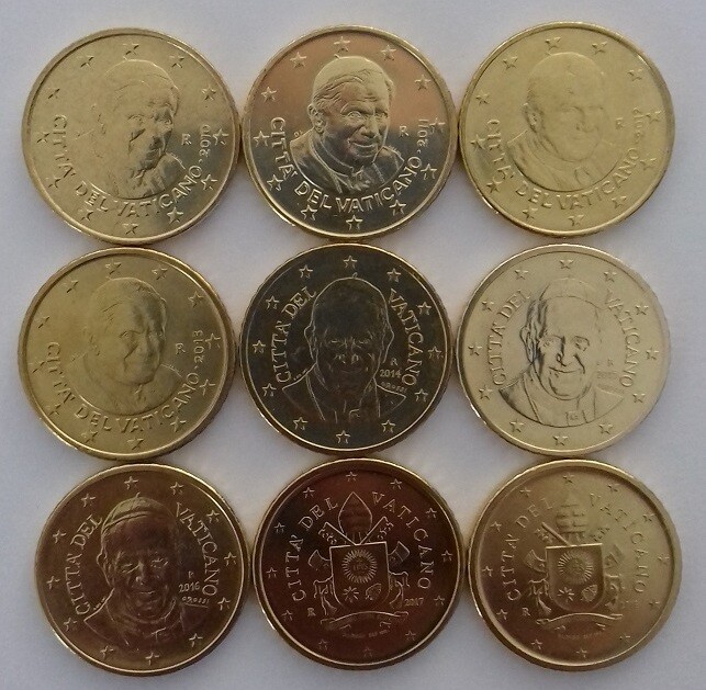 Dispo Toutes Les PiÃ¨Ces 50 Centimes Du Vatican Unc. Choisissez De 2010 Ã  2019