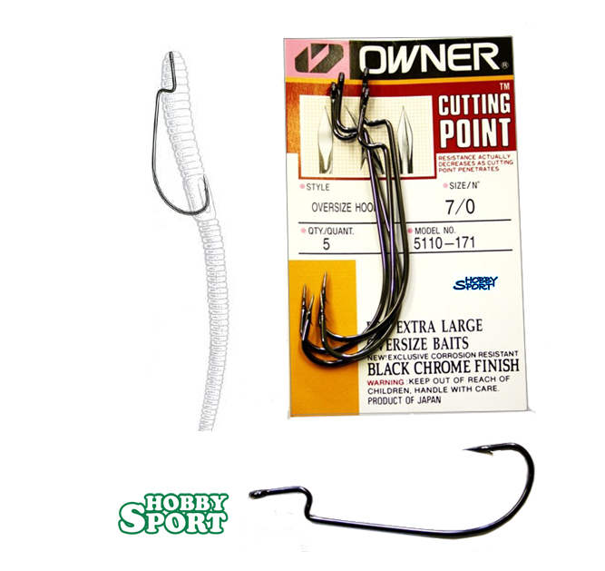 AMI OWNER 5110-171 SIZE 7/0 OFFSET SPINNING VERMONI SILICONICI SPIGOLA B.BASS