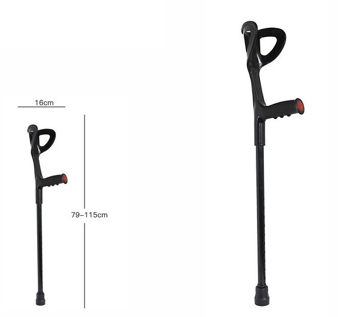 Stampella Canadese Bastone Alluminio Altezza Regolabile Leggera Ortopedia dfh