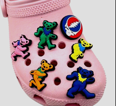 13 Grateful Dead jibbitz 5 GD Stickers FREE croc Charms YOU