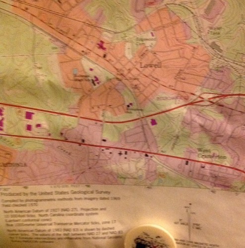 North Carolina Mount Holly 1993 original USGS Topographical chart