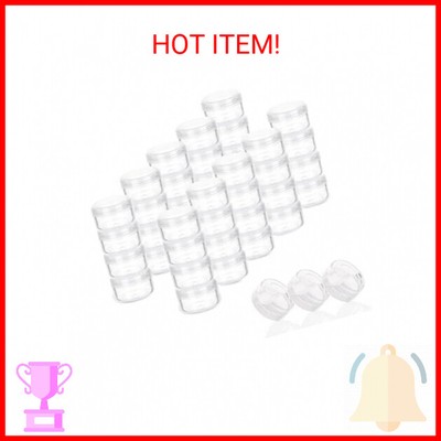 ZEJIA 5 Gram Sample Containers with Lids, Mini Makeup Containers, Empty Plastic 