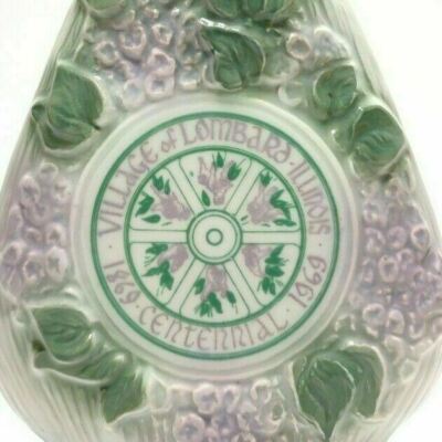1969 Lilac Village Lombard IL Centennial Barwa Jim Beam Distillery Bottle Label