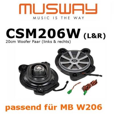 Musway CSM206W Subwoofer Bass compatible with Mercedes Benz C-Class W206 Sedan