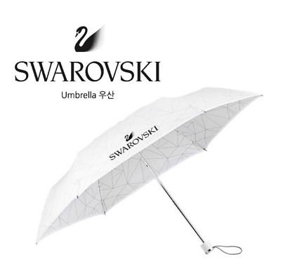 SWAROVSKI UMBRELLA White Collection 3 Folds Lightweight OFFICIAL 5388202-1/2