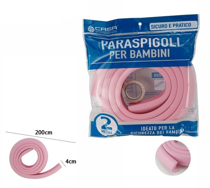 Paraspigoli Sicurezza Bordo Tavolo Coprispigoli Bambini Neonati 2 Metri Rosa dfh