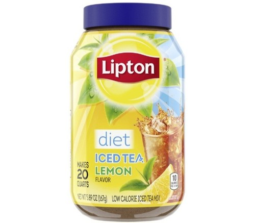 Lipton Diet Iced Black Tea, Lemon, Caffeinated Sugar-Free, 20 Quarts Free Ship.