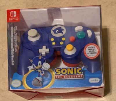 Sonic Hedgehog Wired Fight Pad Pro Controller GameCube Style NEW