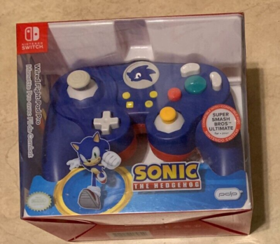 Sonic Hedgehog Wired Fight Pad Pro Controller GameCube Style NEW Nintendo  Switch