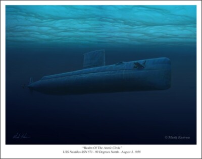 USS Nautilus SSN 571 Naval Art Print 11'' x 14''