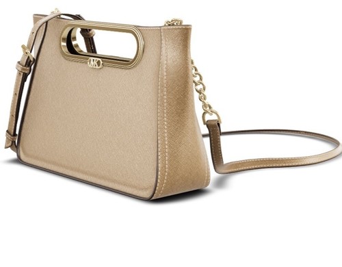 MICHAEL KORS ゴールド クラッチバッグ MICHAEL KORS Chelsea Large Leather Convertible Clutch