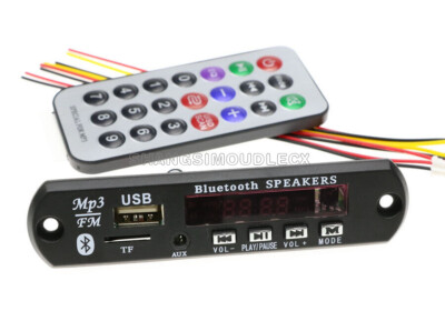 Car Wireless Bluetooth 12V MP3 WMA Decoder Board Audio Module USB TF Radio