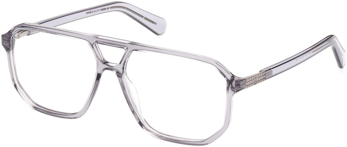 GUESS Originals GU8252 020 Gray Clear Plastic Aviator