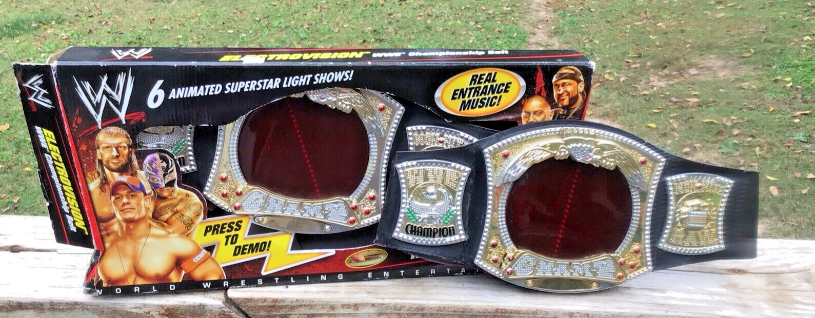 2 WWE Mattel Electronic Championship Belt & Box Belt New But