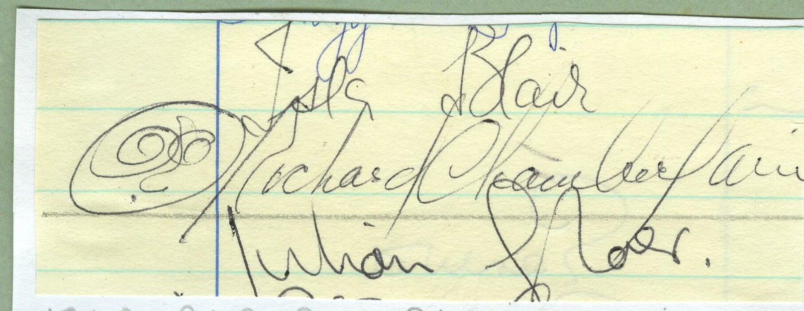 Filmstar-Autogramme & -graphen