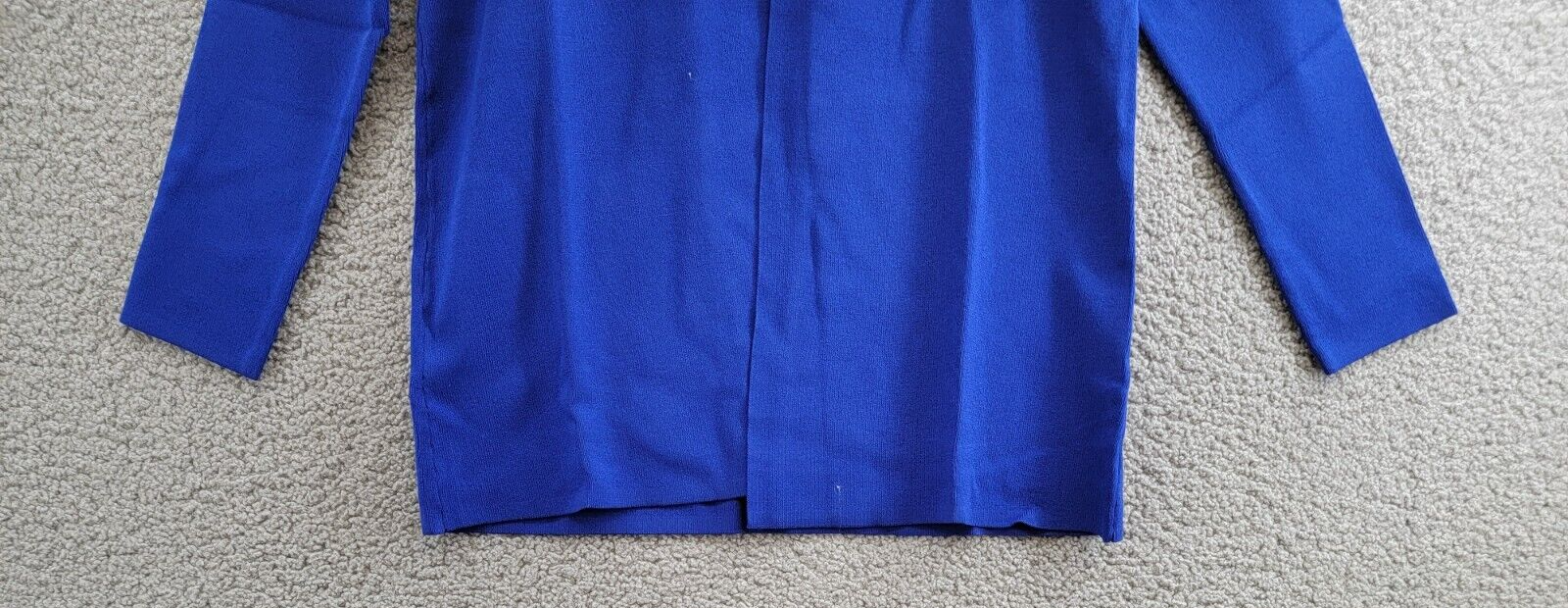 Kasper Open-Front Long-Sleeve Sweater Women's XS Royal Signature Solid - Picture 4 of 16