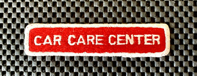 CAR CARE CENTER EMBROIDERED SEW ON PATCH AUTOMOBILE REPAIR SERVICE 4 3/4'' x 1''