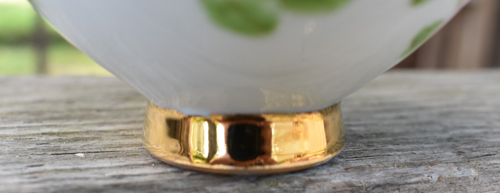 Hand painted Footed Bowl Dish Pink Flowers gold trim signed SK