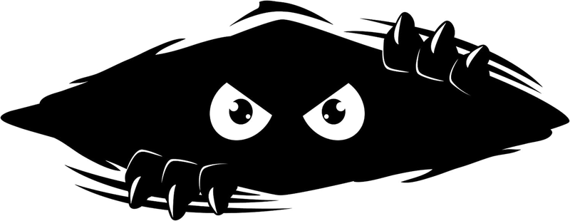 Funny Monster Decal Shredder Sticker Cars Trucks Large 11x4" Black Vinyl Bumper