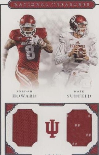 2016 Panini National Treasures Collegiate Jordan Howard Nate Sudfeld #3