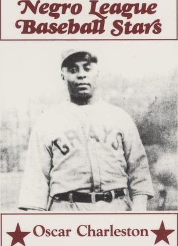 OSCAR CHARLESTON, 1896-1954 ~ Negro Baseball Leagues playing card:  king/diamonds
