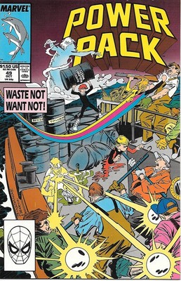Power Pack Comic Book #49 Marvel 1989 VERY FINE/NEAR MINT NEW UNREAD