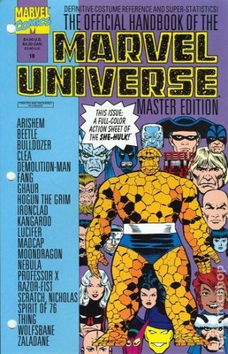 Official Handbook of the Marvel Universe Master Edition #18 FN 1992 Stock Image