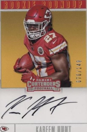 2017 Panini Contenders Kareem Hunt #RR-KH