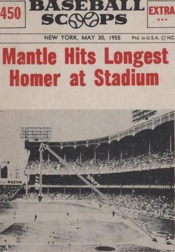 1961 Nu-Cards Baseball Scoops - Mickey Mantle #450