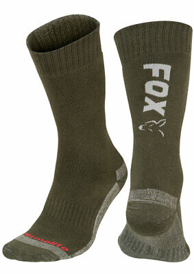 Fox Thermal Socks -Green Silver Thermolite Insulated - All Sizes - Carp Fishing