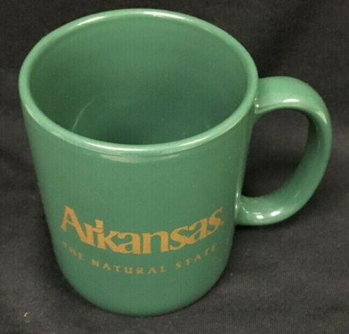 Arkansas Natural State Ceramic Coffee Mug BRAND NEW Green Color