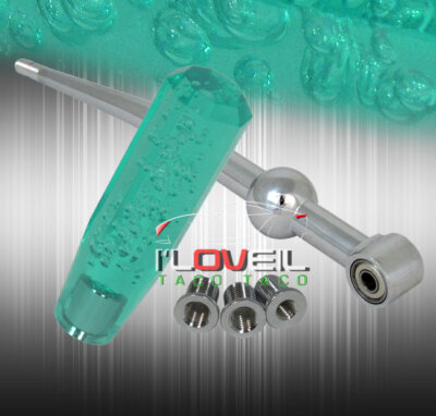 Civic Integra Crystal Green Vip Bubble Shift Knob 150mm + Chrome Short Shifter
