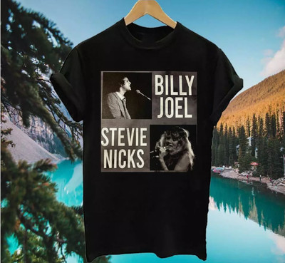 Hot Billy Joel And Stevie Nicks T Shirt Black Size S-5XL
