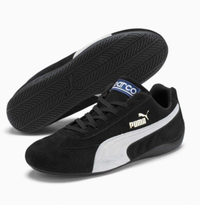 Men’s US 3 Women's 4.5 Puma Speedcat OG+ x Sparco Black White Driving Shoes