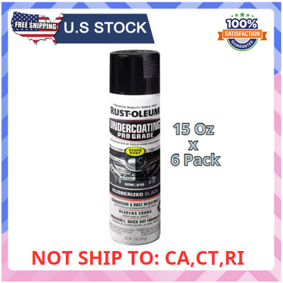 15 oz. Professional Grade Matte Black Rubberized Undercoating Spray (6-Pack)