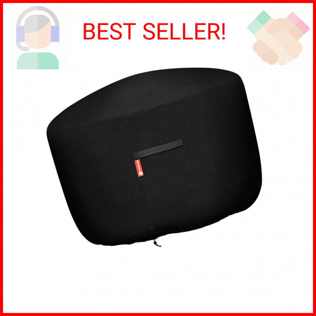 Round Gas Fire Pit/Table Cover-Heavy Duty 600D Polyester with PVC Coating Materi