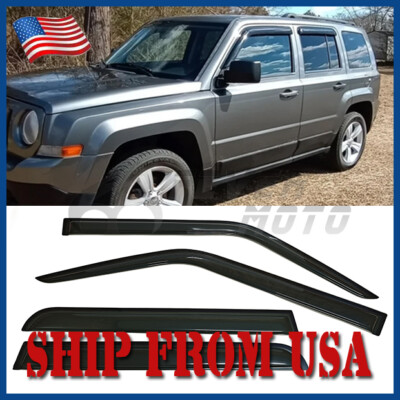 Fit for 2007-2017 Jeep Patriot Window Visors Sun Shade Rain Guards Deflectors