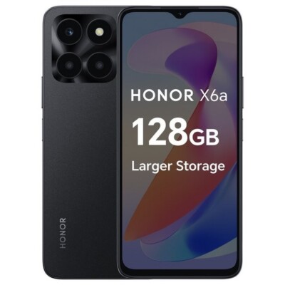 HONOR X6a Factory Unlocked 128GB/4GB Android GSM Cell Phone INT'L VERS. BK