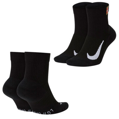 NIKE Court Multiplier Max Ankle Tennis Socks 2 Pairs Unisex CU1309