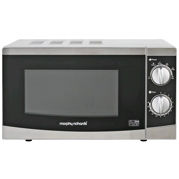 800w silver microwave