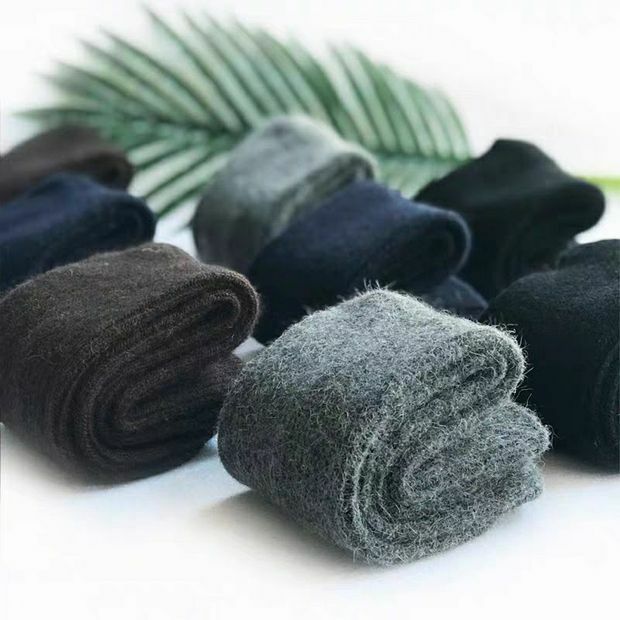 3Pack Men 100%Wool Crew Socks Dress Thick Thermal Boot Warm Soft Heavy Winter