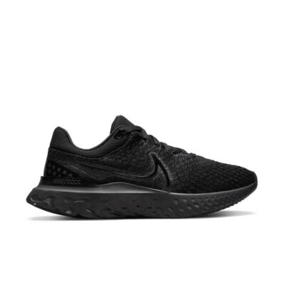 Nike React Infinity Run Flyknit 2 Mens Size US 9 TripleBlack/Grey Sneakers New 