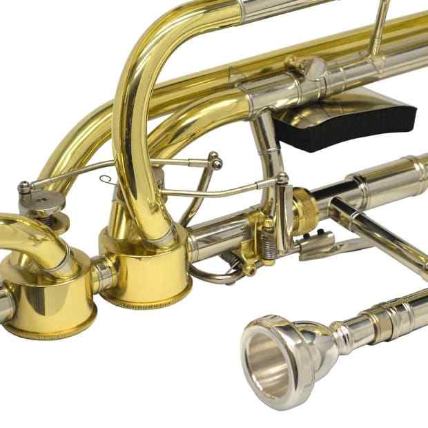The O'Malley ContraBass Trombone key of F with D/Bb valves  O'Malley Contra bass