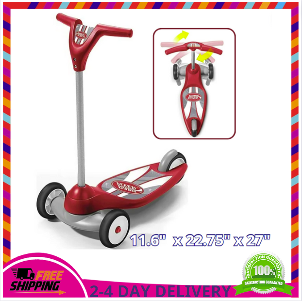 Radio Flyer, My 1st Scooter Sport, 3 Wheeled Scooter, Kid Scooter, Red - NEW