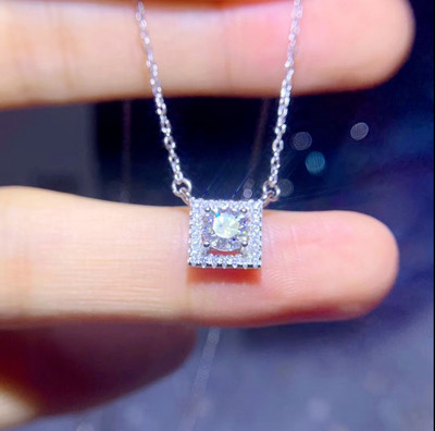 1.50Ct Round Lab-Created Diamond Halo Pendant 14K White Gold Finish Free Chain